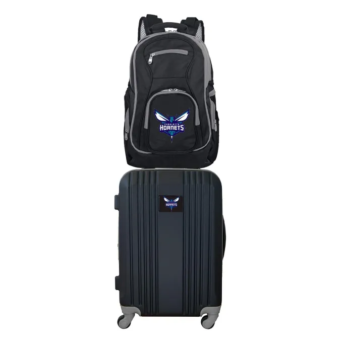 Silk & Salt NBA Charlotte Hornets 2-Piece Luggaand Backpack Set^ Carry On Luggage