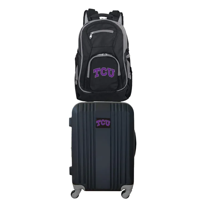 Silk & Salt NCAA Texas Christian University Horned Frogs 2-Piece Luggaand Backpack Set^ Luggage Sets