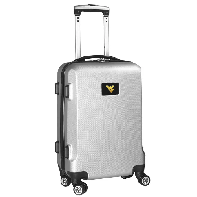 Silk & Salt West Virginia Mountaineers 21 8-Wheel Hardcase Spinner Carry-On - Silver^ Carry On Luggage