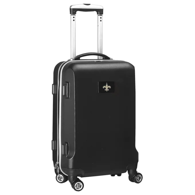 Silk & Salt Orleans Saints 21 8-Wheel Hardcase Spinner Carry-On - Black^ Carry On Luggage