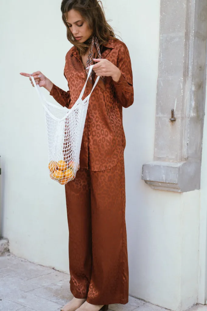 Silk & Salt silky suit set - rust^ Sets