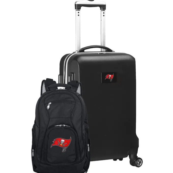 Silk & Salt MOJO Black Tampa Bay Buccaneers 2-Piece Backpack ampCarry-On Set^ Luggage Sets