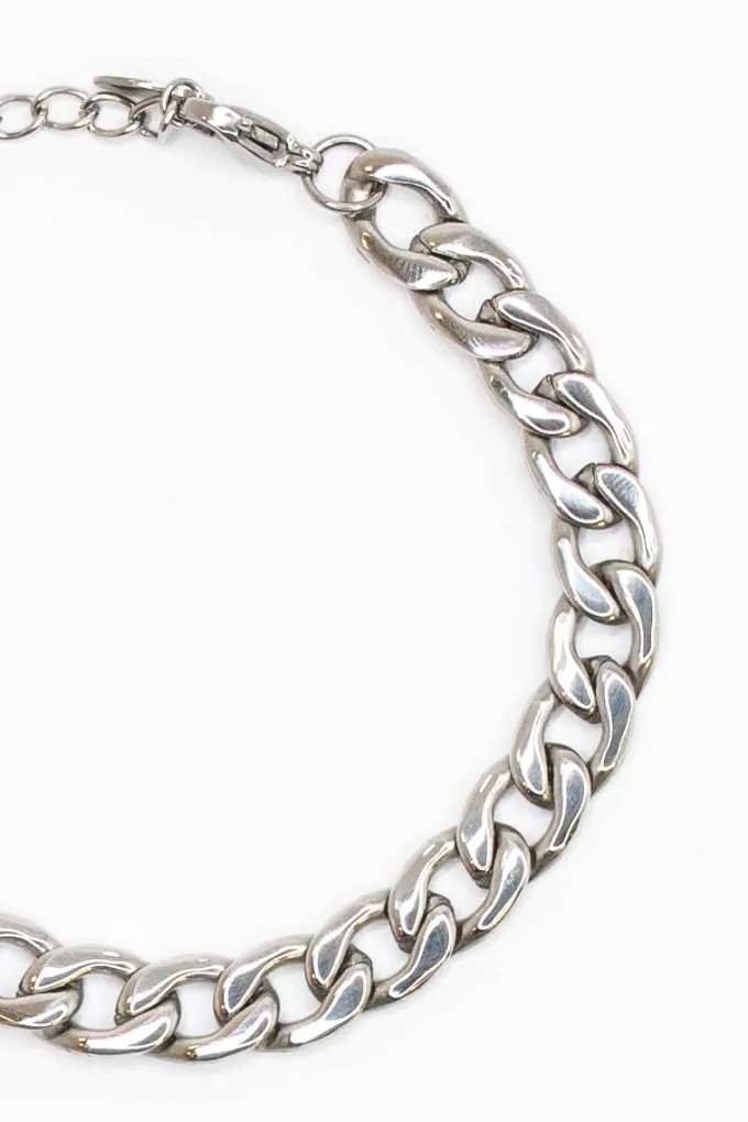 Silk & Salt cuban gourmet linked celet - silver^ Jewelry