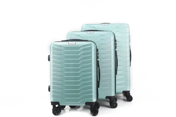 Silk & Salt MiraHANNA Expandable ABS Hard shell Lightweight 360 Dual Spinning Wheels Combo Lock 28 24 20 3 Piece LuggaSet^ Checked Luggage