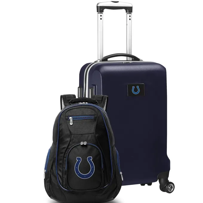 Silk & Salt MOJO Navy Indianapolis Colts 2-Piece Backpack ampCarry-On Set^ Luggage Sets