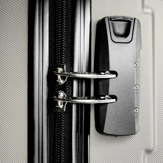 Silk & Salt 3pcs LuggaSet Lightweight Hardside ABS Travel Suitcase Spinner w/Lockable Zippers 27 Silver Grey K-CLIFFS^ Carry On Luggage