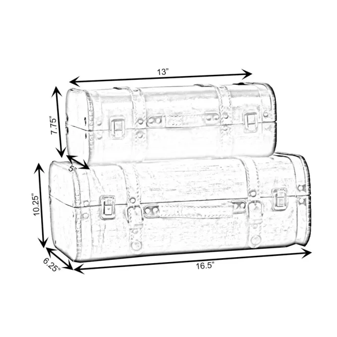 Silk & Salt Vintiquewise QI003068.2 2-Colored Style LuggaSuitcase ampTrunkampMulti Color ampBlack - Set of 2^ Checked Luggage