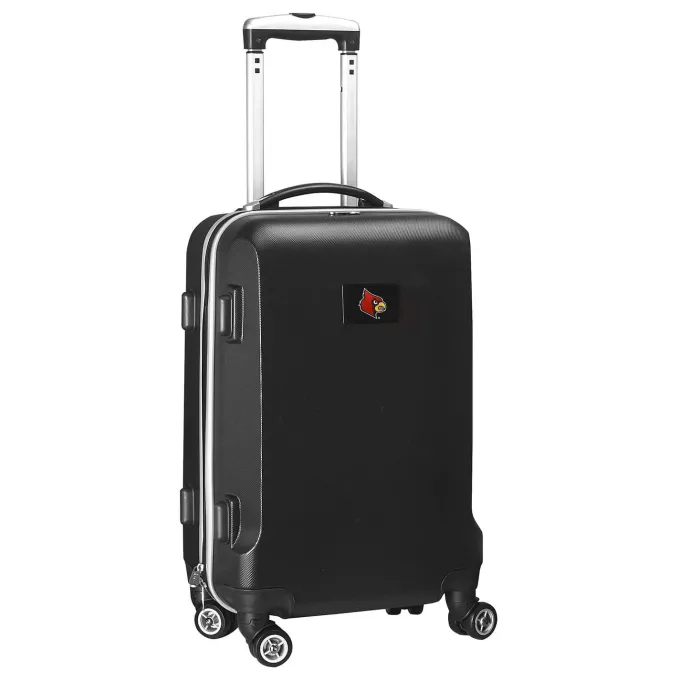 Silk & Salt Louisville Cardinals 21 8-Wheel Hardcase Spinner Carry-On - Black^ Carry On Luggage