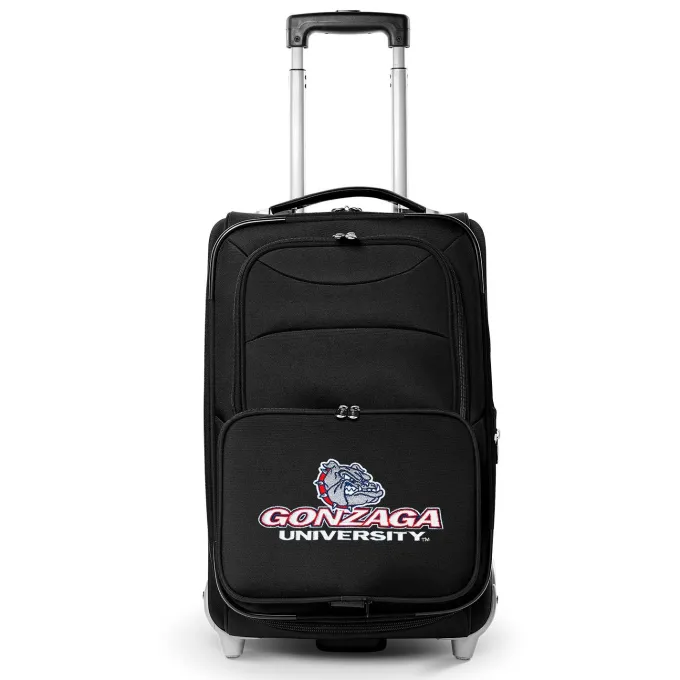 Silk & Salt MOJO Black Gonzaga Bulldogs 21 Softside Rolling Carry-On Suitcase^ Carry On Luggage