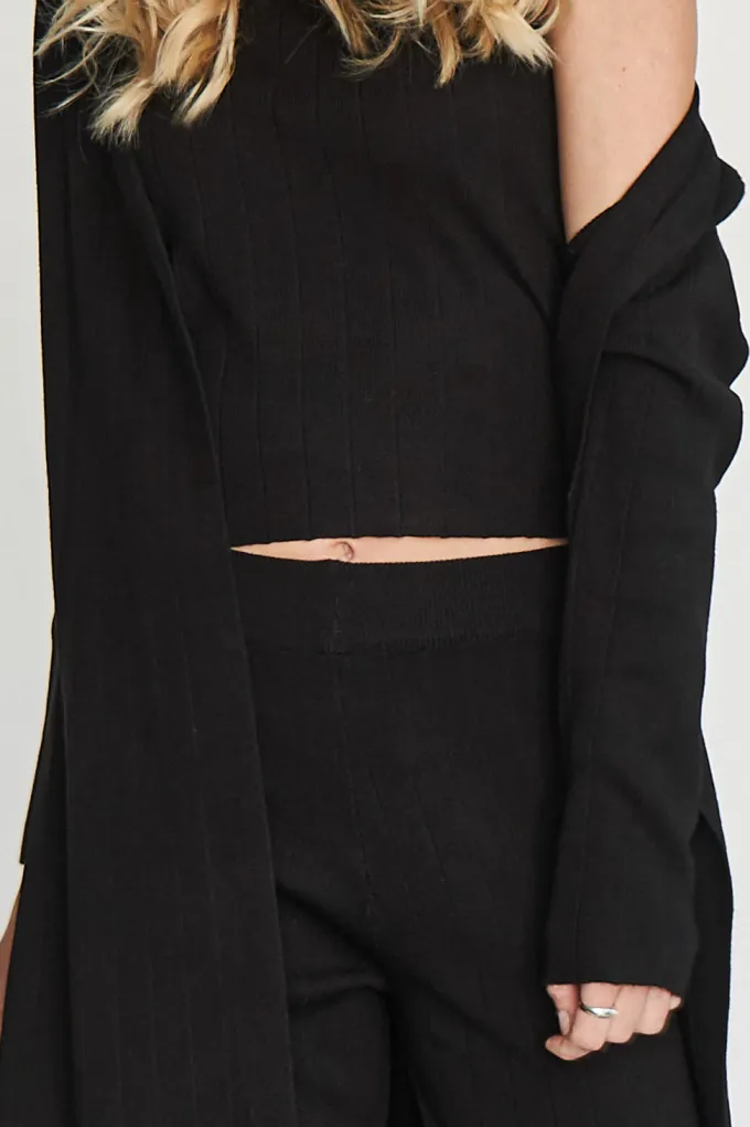 Silk & Salt staycation sweat set - black^ Sets