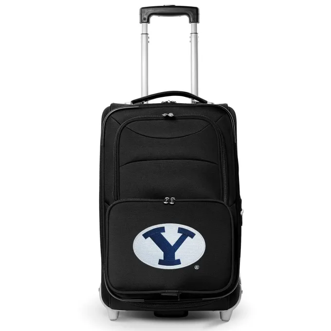 Silk & Salt MOJO Black BYU Cougars 21 Softside Rolling Carry-On Suitcase^ Carry On Luggage