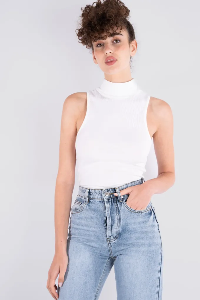 Silk & Salt turtleneck  - white^ Tops