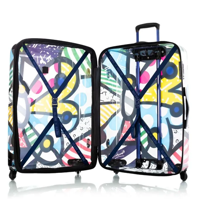 Silk & Salt Heys Britto Transparent Butterfly Hardside 30 Spinner Check in Luggage^ Hard Side Luggage