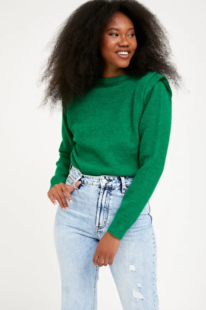 Silk & Salt flown top - green^ Knitwear