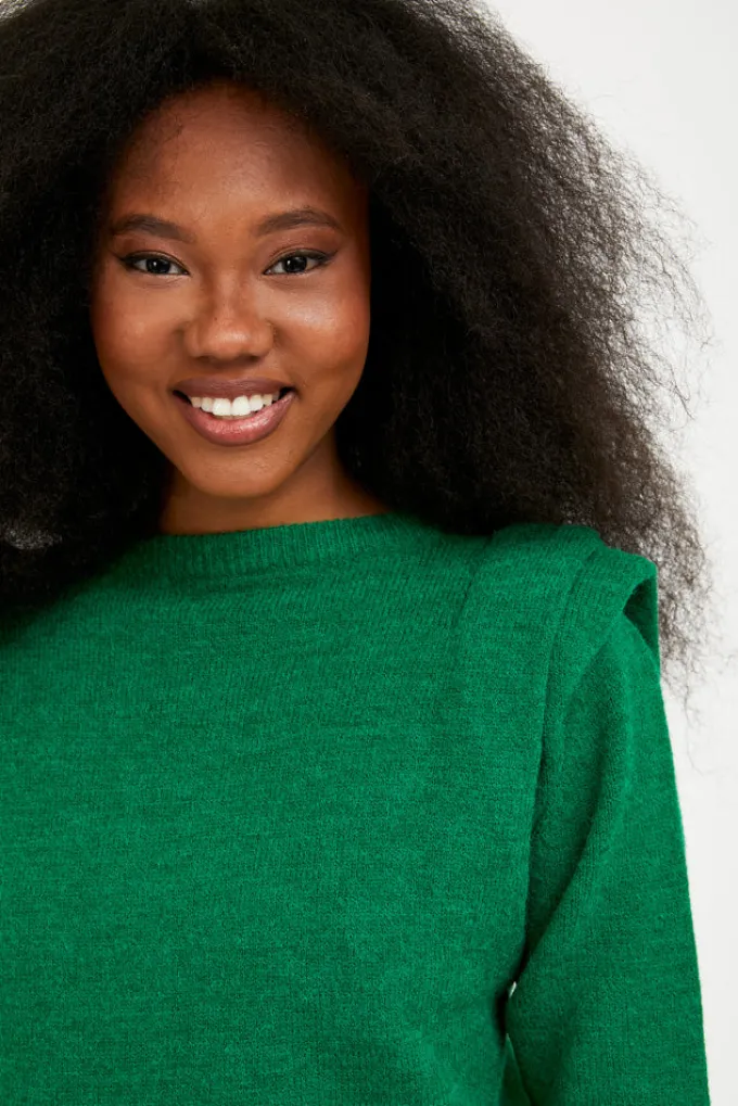 Silk & Salt flown top - green^ Knitwear