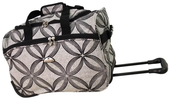 Silk & Salt 5 Pc Silver Clover Spinner LuggaSet in Black Grey^ Carry On Luggage