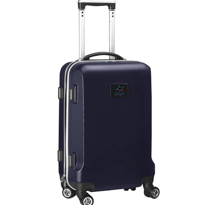 Silk & Salt Miami Marlins 20 8-Wheel Hardcase Spinner Carry-On - Navy^ Carry On Luggage