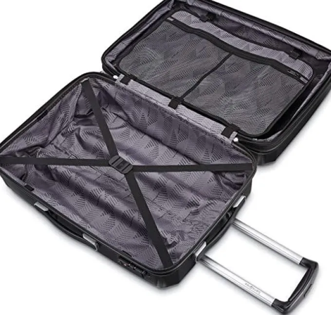 Silk & Salt Samsonite BLACK Winfield 3 DLX 25 Spinner Suitcase^ Carry On Luggage