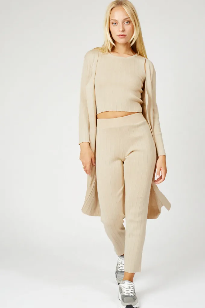 Silk & Salt staycation sweat set - beige^ Sets