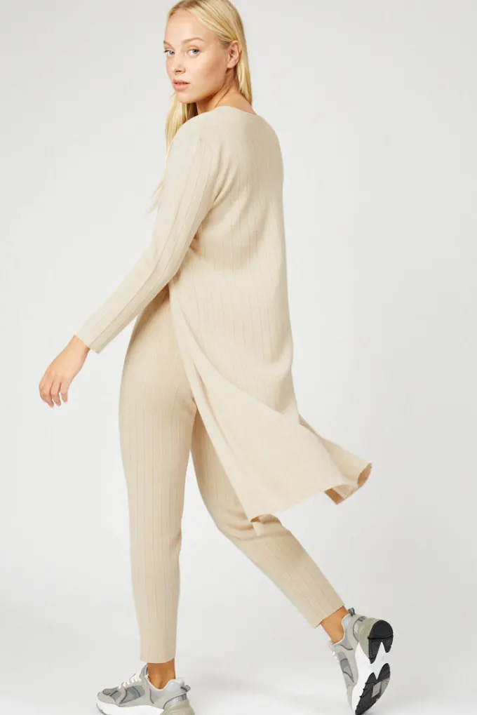 Silk & Salt staycation sweat set - beige^ Sets