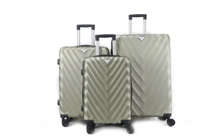 Silk & Salt MiraRYAN Expandable ABS Hard shell Lightweight 360 Dual Spinning Wheels Combo Lock 28 24 20 3 Piece LuggaSet^ Checked Luggage