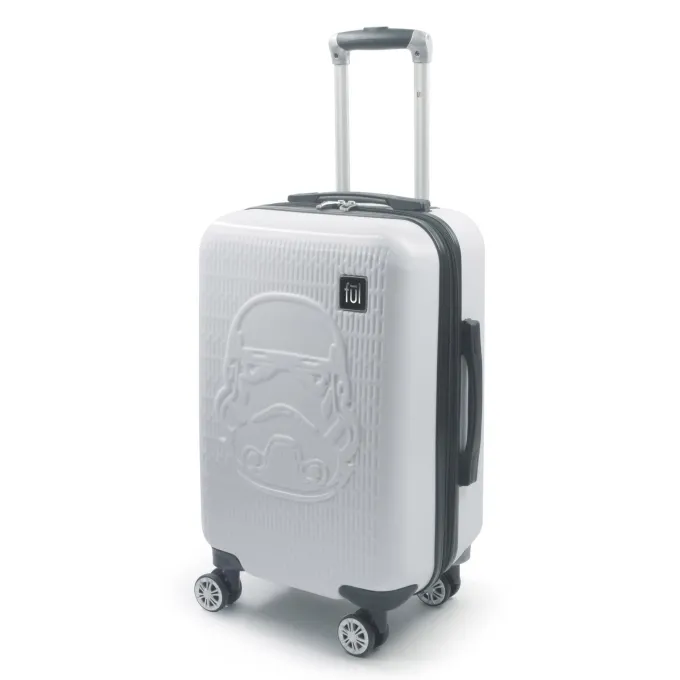 Silk & Salt FUL Star Wars Storm Trooper Embossed 21in Spinner Suitcase White^ Hard Side Luggage