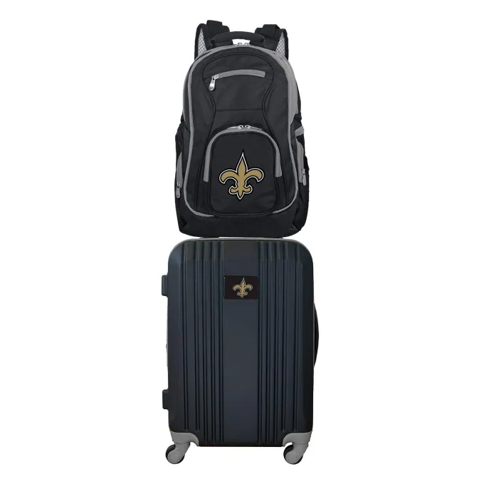 Silk & Salt NFL Orleans Saints 2-Piece Luggaand Backpack Set^ Luggage Sets