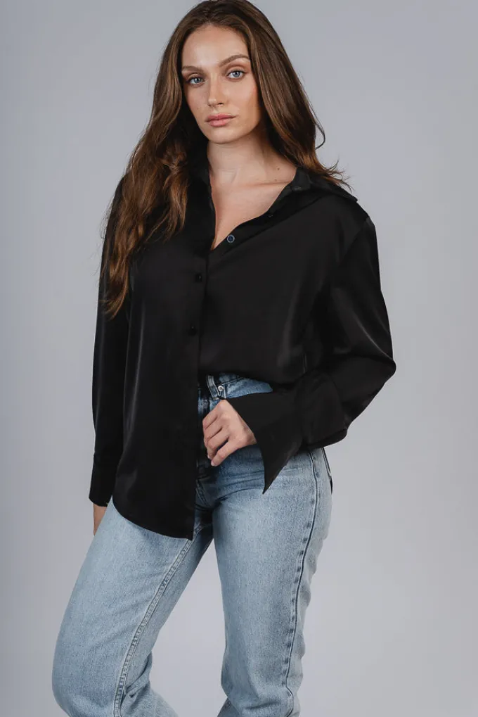 Silk & Salt silk and the city shirt - black^ Tops