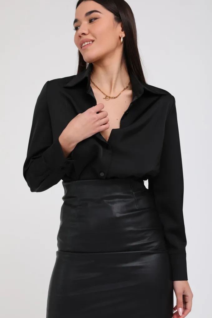 Silk & Salt silk and the city shirt - black^ Tops