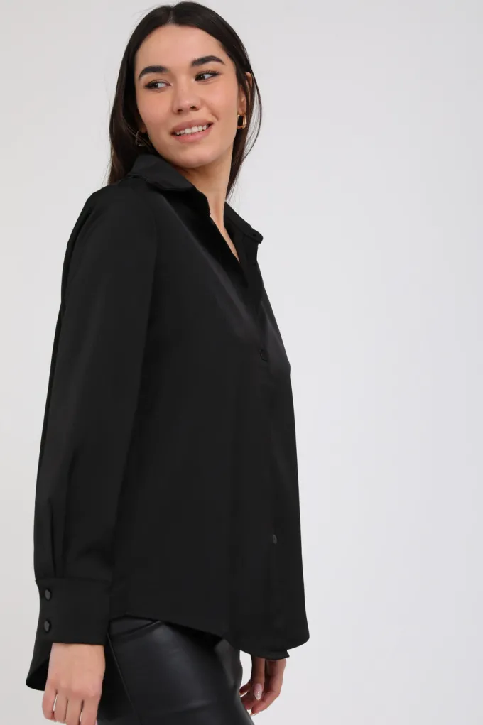 Silk & Salt silk and the city shirt - black^ Tops