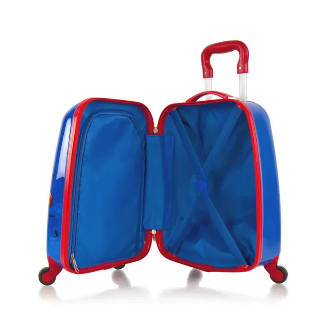 Silk & Salt Marvel-Spiderman Boys Hardside Spinner Rolling Luggafor Kids - 18 Inch^ Checked Luggage