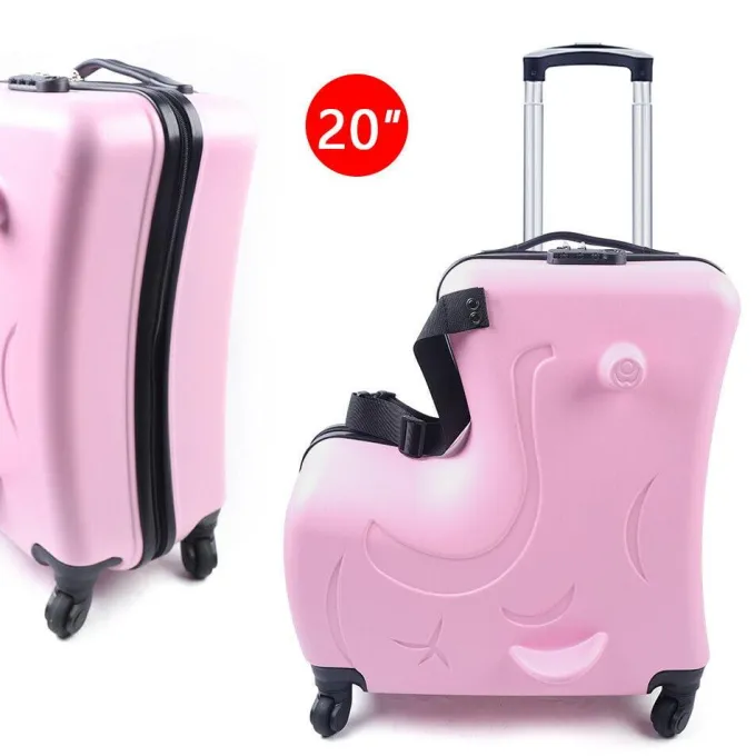 Silk & Salt 20 Travel LuggaChildren Ride On Suitcases With Universal Wheels For Travel^ Hard Side Luggage