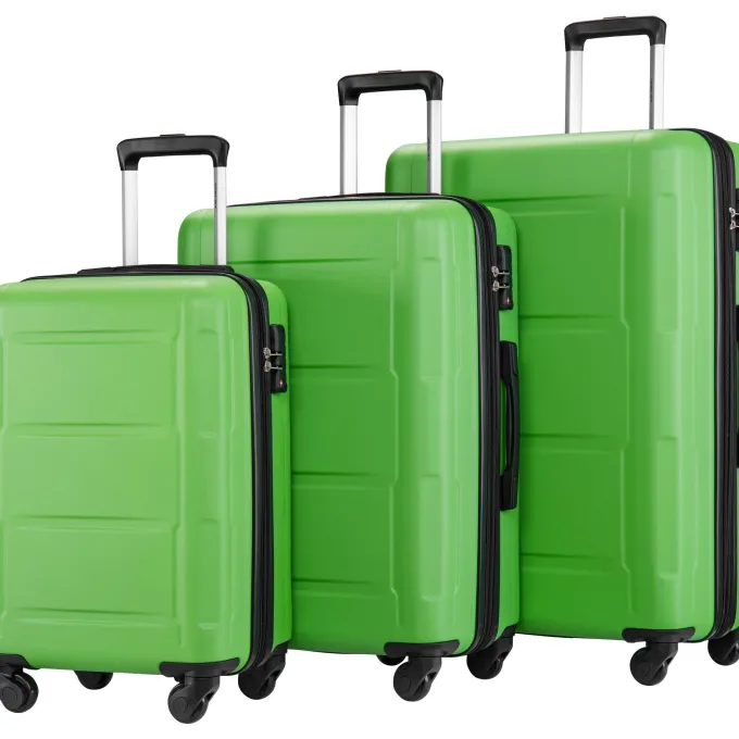 Silk & Salt Carry on LuggaSets of 3 SEGMART Spinner Expandable Hardside Suitcase with TSA Lock Lightweight LuggaDual Spinner Wheels Set: 20in 24in 28in Heavyweight Suitcase for Traveling Green S6603^ Carry On Luggage