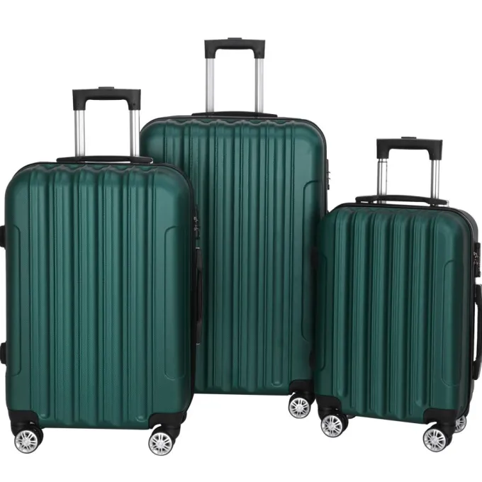 Silk & Salt TFixol 3-in-1 Multifunctional LarCapacity Traveling StoraSuitcase Dark Green^ Checked Luggage