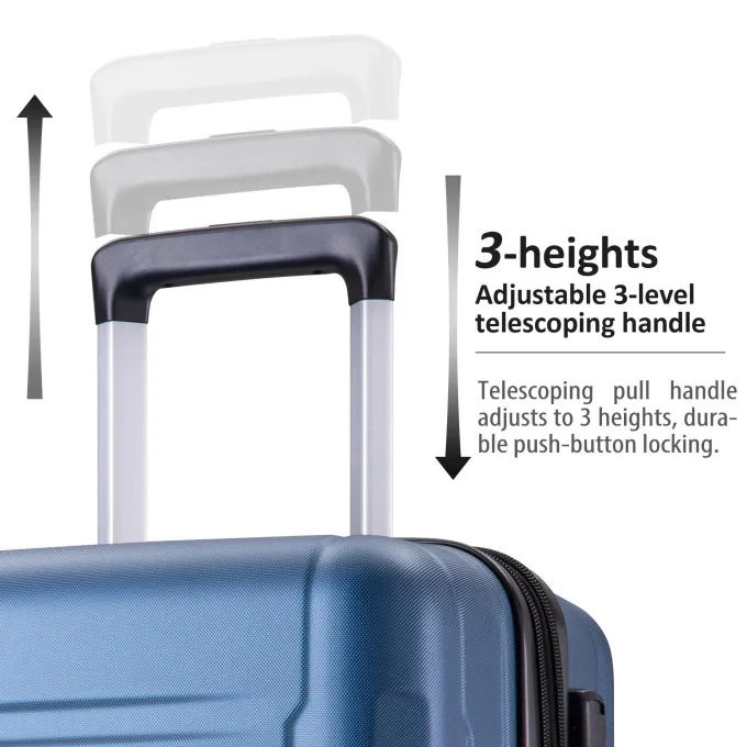 Silk & Salt Spinner Wheel LuggaSet ABS Lightweight Expanable Suitcase with TSA Lock 3 Piece^ Checked Luggage
