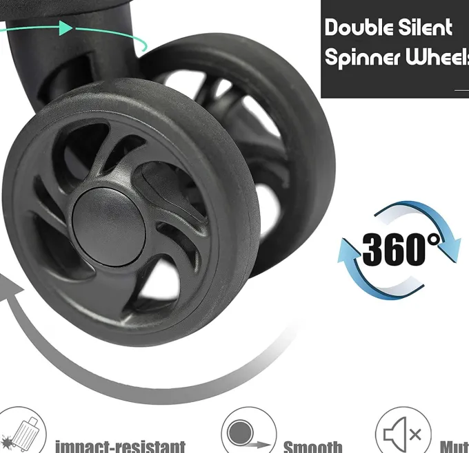 Silk & Salt Women LuggaSet 20''/24''/28'' 3 Piece Trolley Case Sets with 4 Silent Spinner Wheels Portable Outdoor Hardside Carry on LuggaSet for Travel Plane Business Trips Back to School S9346^ Hard Side Luggage