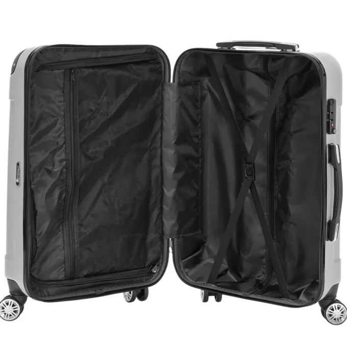 Silk & Salt Zimtown 3PCS 20/24/28 LuggaTravel Set Bag ABS Trolley Hard Shell Suitcase w/TSA lock^ Checked Luggage