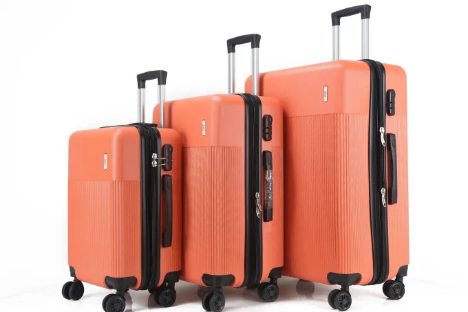 Silk & Salt ALVA Expandable ABS Hard shell Lightweight 360 Dual Spinning Wheels Combo Lock 28 24 20 3 Piece LuggaSet^ Checked Luggage