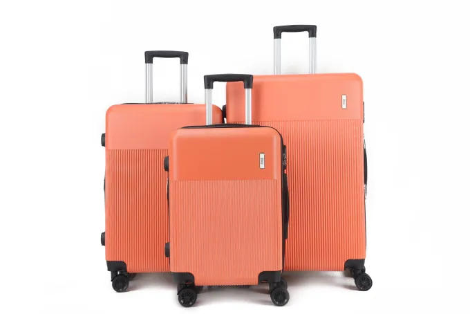 Silk & Salt ALVA Expandable ABS Hard shell Lightweight 360 Dual Spinning Wheels Combo Lock 28 24 20 3 Piece LuggaSet^ Checked Luggage