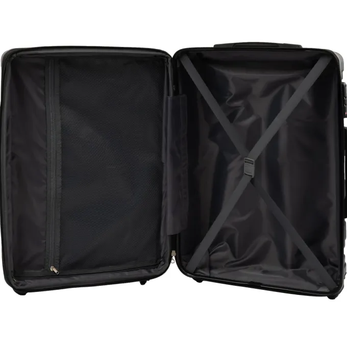 Silk & Salt 20 24 28 Carry on Luggawith Spinner Wheels 360 Degree Rotation Upgrade Rolling Suitcase Durable Suitcase Set Christmas Gifts for Business Trip Holiday Travel Cruise Black^ Luggage Sets