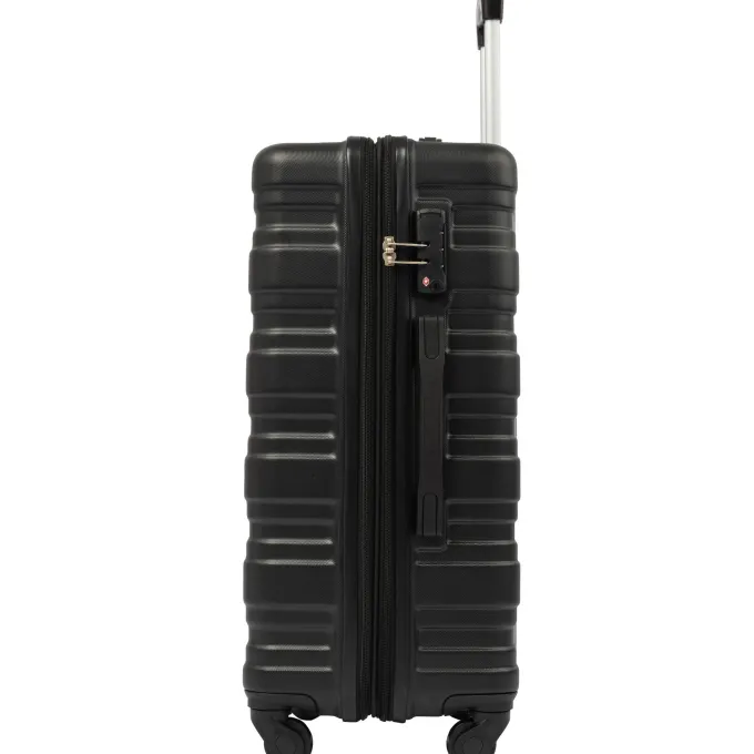 Silk & Salt 20 24 28 Carry on Luggawith Spinner Wheels 360 Degree Rotation Upgrade Rolling Suitcase Durable Suitcase Set Christmas Gifts for Business Trip Holiday Travel Cruise Black^ Luggage Sets