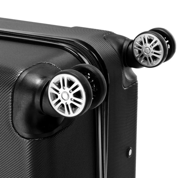 Silk & Salt Tebru 3-in-1 Portable ABS Trolley Case 20inch / 24inch / 28inch Rolling LuggaSuitcase Black Trolley LuggaSet Trolley Luggage^ Luggage Sets