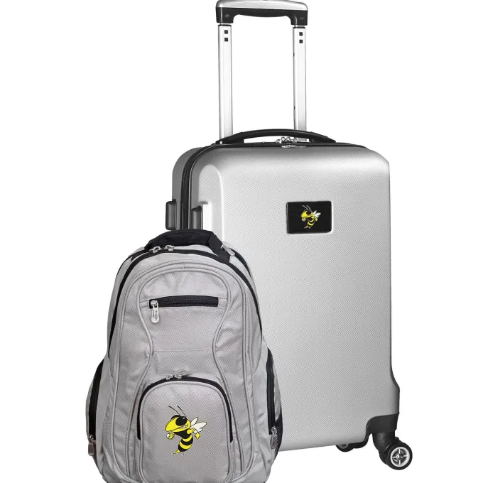 Silk & Salt Silver Georgia Tech Yellow Jackets Deluxe 2-Piece Backpack and Carry-On Set^ Luggage Sets
