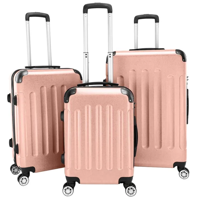 Silk & Salt OTVIAP 3-in-1 Multifunctional LarCapacity Traveling StoraSuitcase Rolling LuggaCase Set Blue Trolley LuggaSet Luggage^ Luggage Sets