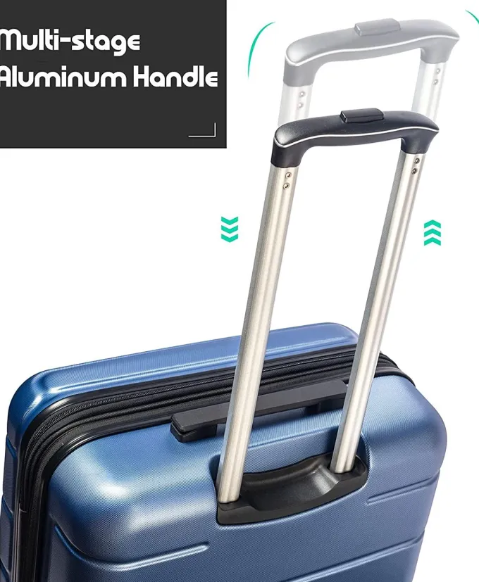 Silk & Salt LuggaSet for Travel Lightweight Carry on Suitcase Sets for Women Outdoor PC+ABS Material Hardside Carry on LuggaSet with TSA Lock Portable Trolley Case Sets with 4 Silent Wheels S9355^ Hard Side Luggage