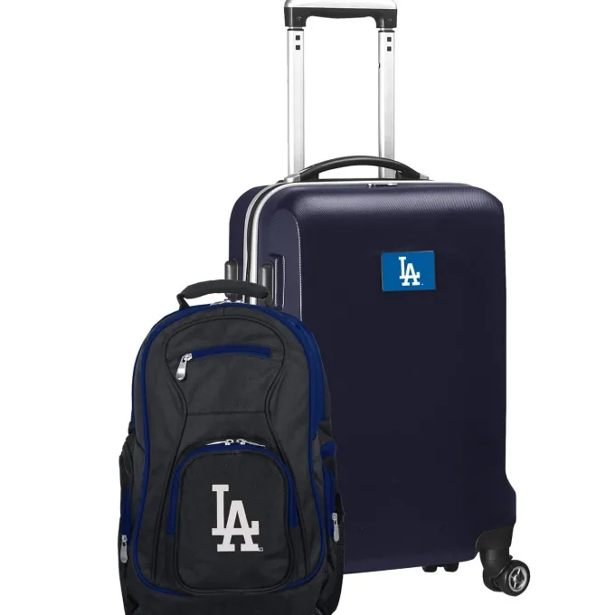 Silk & Salt Los Angeles Dodgers Deluxe 2-Piece Backpack and Carry-On Set - Navy^ Luggage Sets