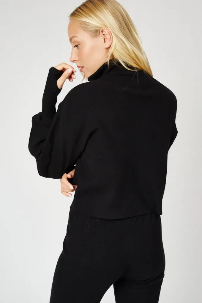 Silk & Salt luxe lounge set - black^ Sets