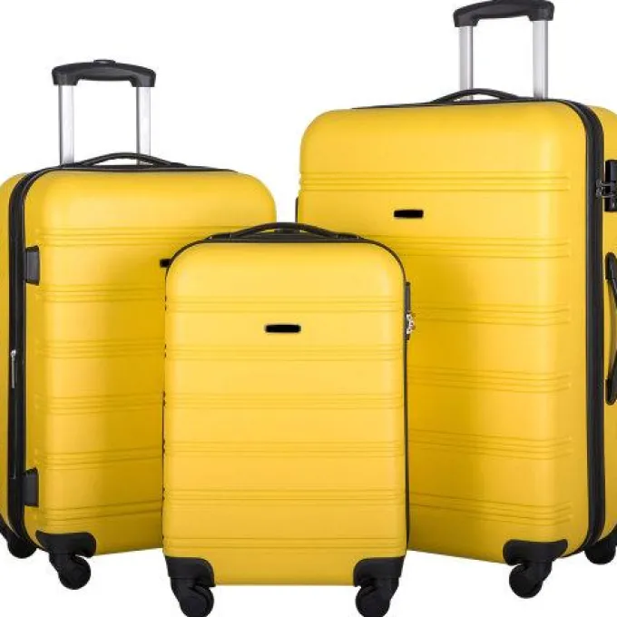 Silk & Salt 3 Piece LuggaSet Hardside Spinner Suitcase With 20 24' 28 Available^ Hard Side Luggage