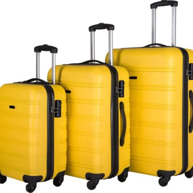 Silk & Salt 3 Piece LuggaSet Hardside Spinner Suitcase With 20 24' 28 Available^ Hard Side Luggage