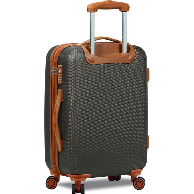 Silk & Salt Dejuno Legion Generation 3-pc Hardside Spinner TSA Combination Lock LuggaSet - Charcoal^ Checked Luggage